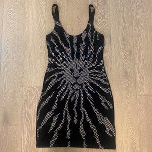 Low Back Zebra Mini Dress